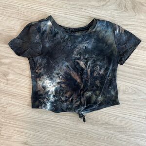 Women’s Green Camo Tye Dye Cropped shirt